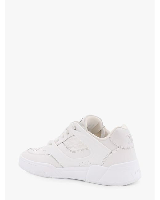Céline White Ct-09 Leather Sneakers With Mesh Inserts for men