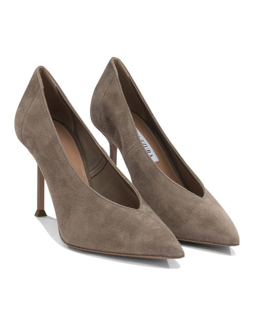 Aquazzura Brown Suede Leather Heeled Shoes