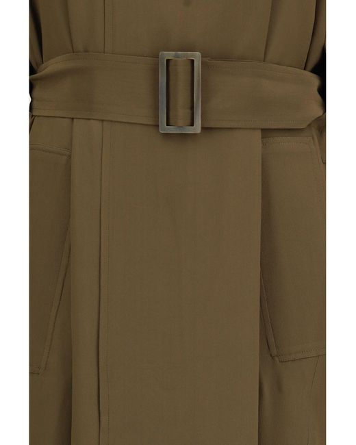 Petar Petrov Green Trench Coat Silk