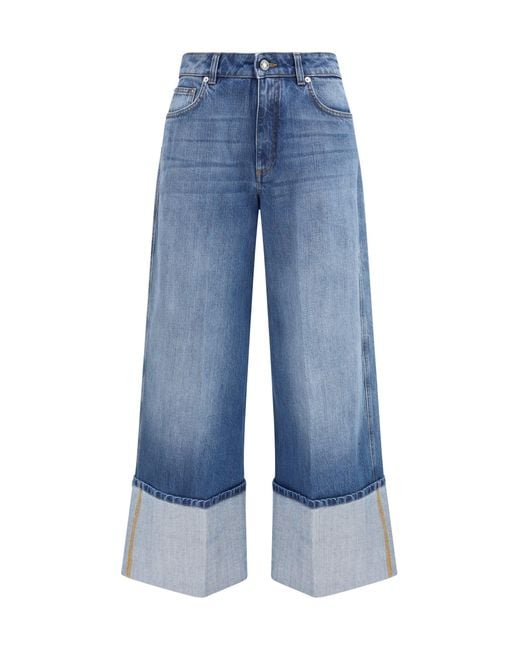 Givenchy Blue Dégradé Turn-Up Jeans