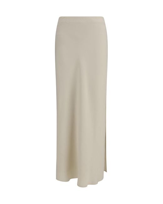 Women's White Long Skirt