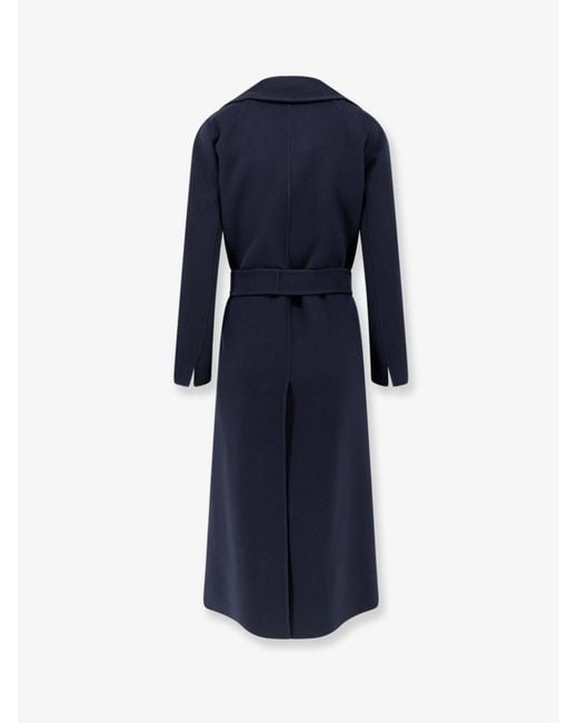 Max Mara Blue Poldo Virgin Wool Coat