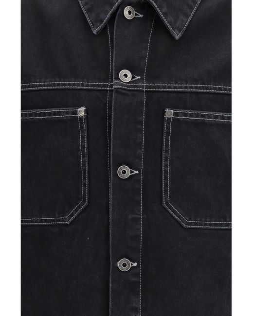 Off-White c/o Virgil Abloh Blue Arrow Zip Skate Denim Jacket for men