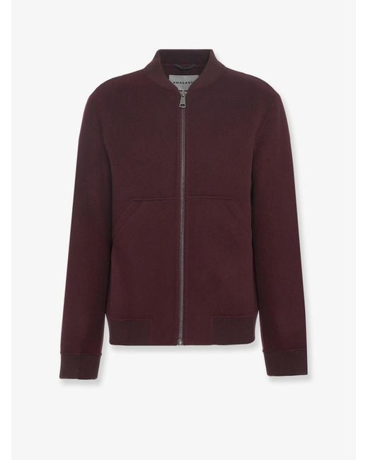 Amaranto Purple Wool And Cashmere Jacket for men