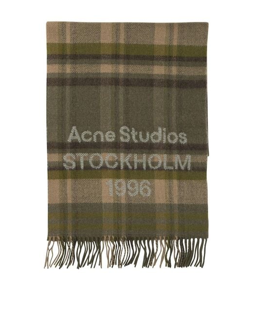 Acne Green Wool Scarf