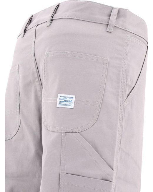ANDBLUE Gray Carpenter Trousers for men