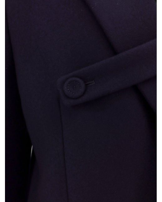 Dior Blue Single-Breasted Virgin Wool Coat for men