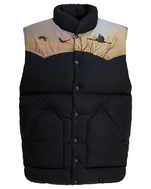 Needles Black X Rocky Mountain Featherbed" Sleeveless Jacket