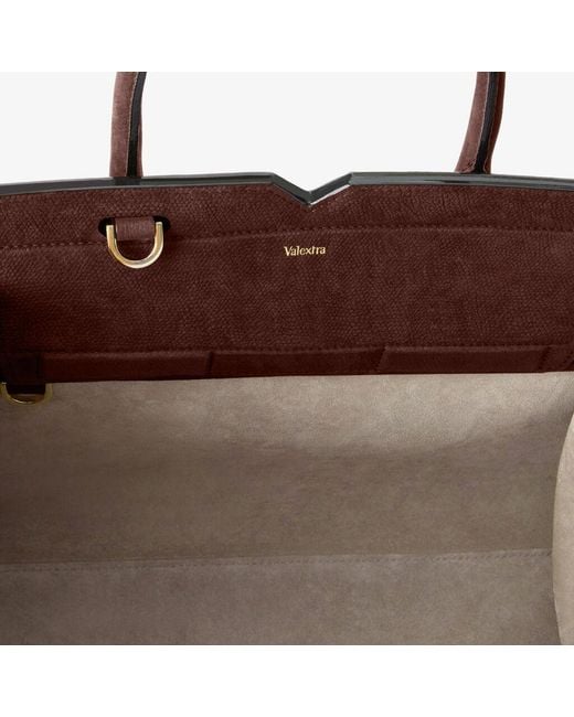 Valextra Brown "Milano Senso" Medium Handbag
