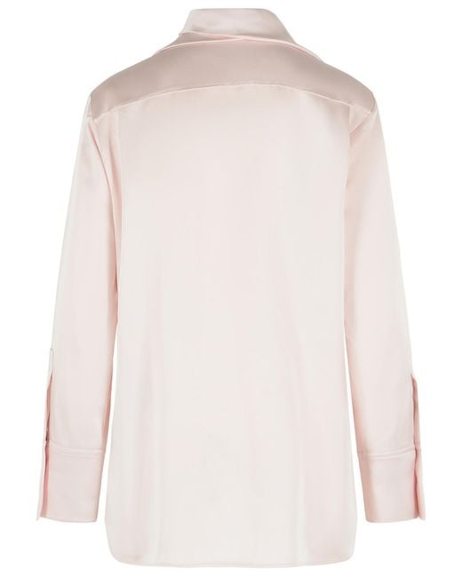 Jil Sander 'bow' Pink Acetate And Viscose Shirt