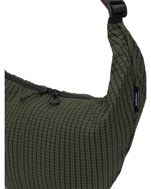 Comme des Garçons Metallic "Grid Check" Large Shoulder Bag for men