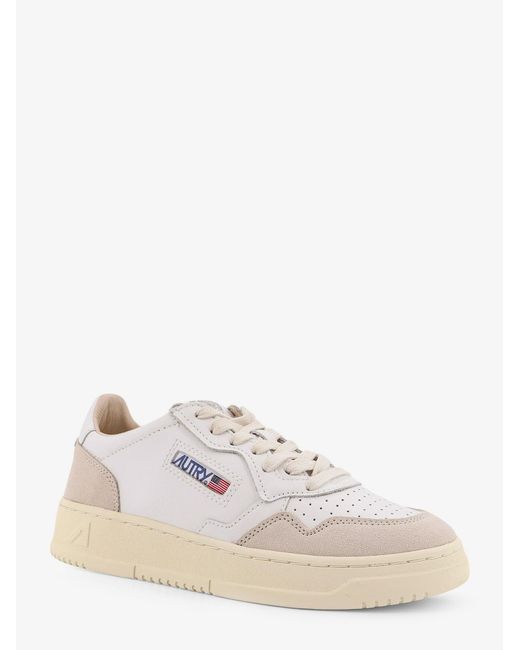 Autry White Medalist Low Leather Sneakers