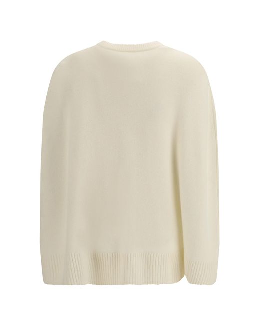 Totême  White Cashmere Poncho Sweater