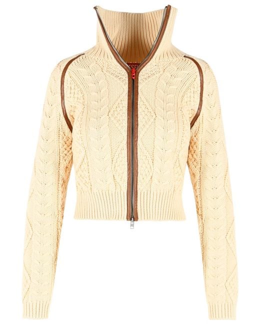 DIESEL Natural 'Intelle' Dark Ivory Cotton And Wool Sweater