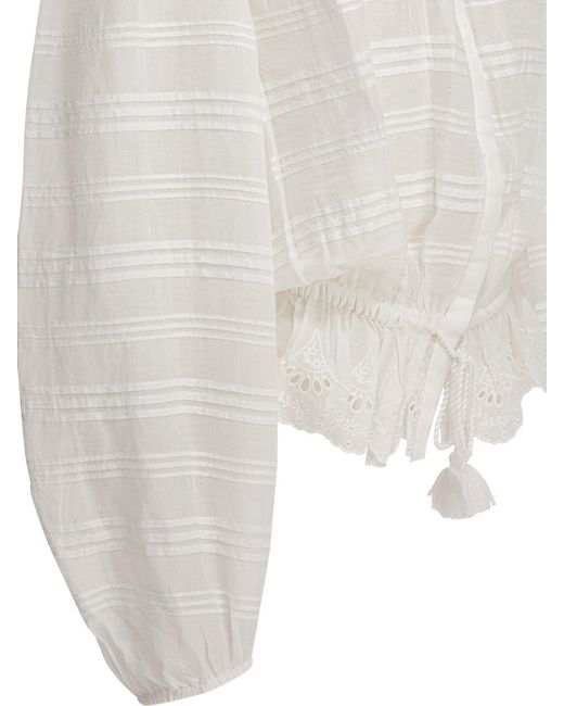 Isabel Marant White "Polly" Blouse
