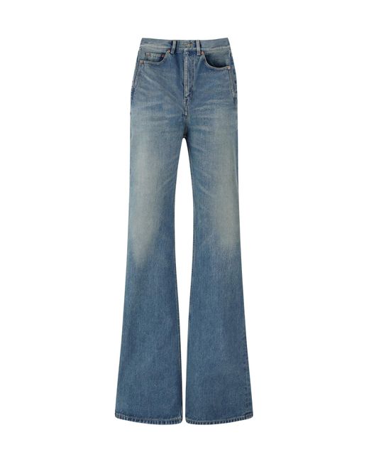 Saint Laurent Blue Logo-Motif Jeans S Pants