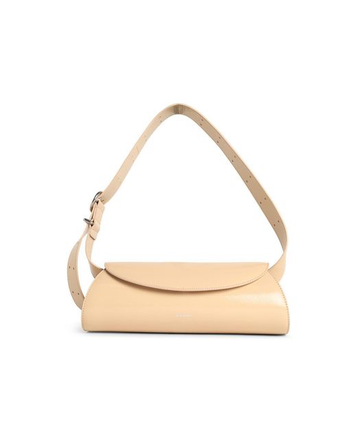 Jil Sander White Small 'Cannolo' Leather Bag