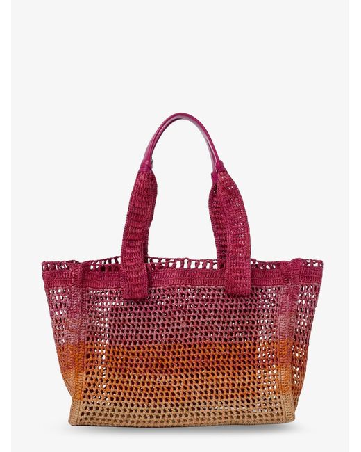 Chloé East-West Summer Banana Multicolored Raffia Shoulder Bag