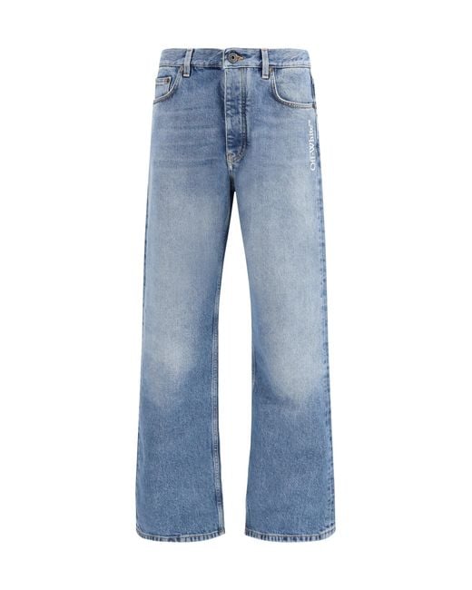 Off-White c/o Virgil Abloh Blue Half Arrow Slim Relaxed Jeans