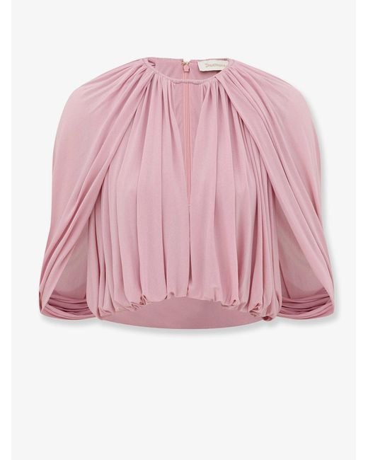 Zimmermann Pink Cropped Top Alchemy