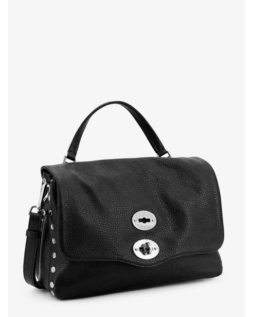 Zanellato Black Postina S Leather Crossbody Bag