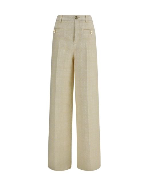 Gucci Natural Cotton Tweed Check Pants