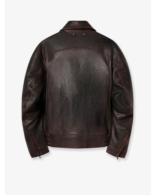 Golden Goose Deluxe Brand Black Prince Leather Bomber for men