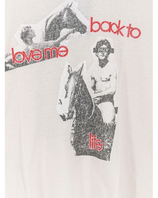 PALY White Cotton T-Shirt Ivory for men
