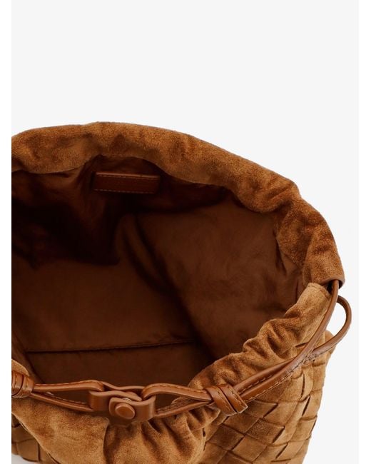 Bottega Veneta Brown Medium Suede Pochette