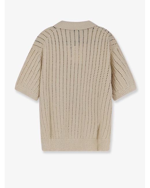 DUNST White Cardigan Openwork Cotton