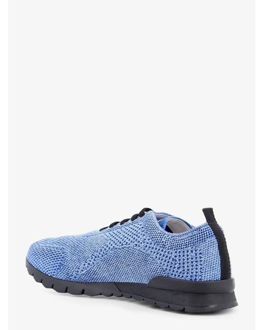 Kiton Blue Knitted Fabric Sneakers for men