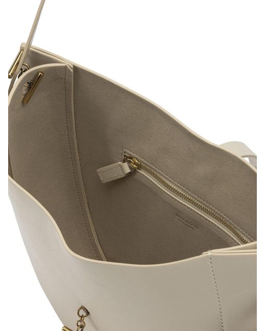 MINOBOSSI White Shoulder Bags Beige