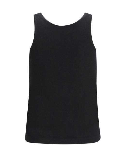 Brunello Cucinelli Black Sparkling Knit Tank Top