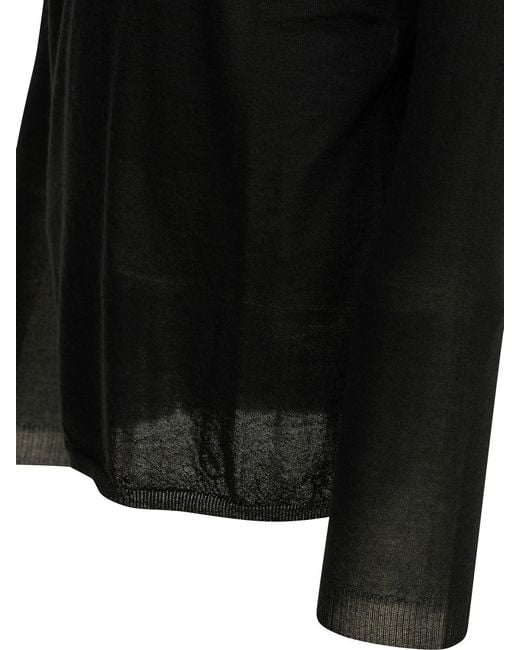 Rick Owens Black "Level" Turtleneck Sweater for men