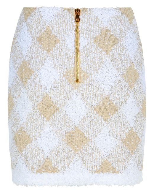 Balmain White Polyamide Blend Skirt
