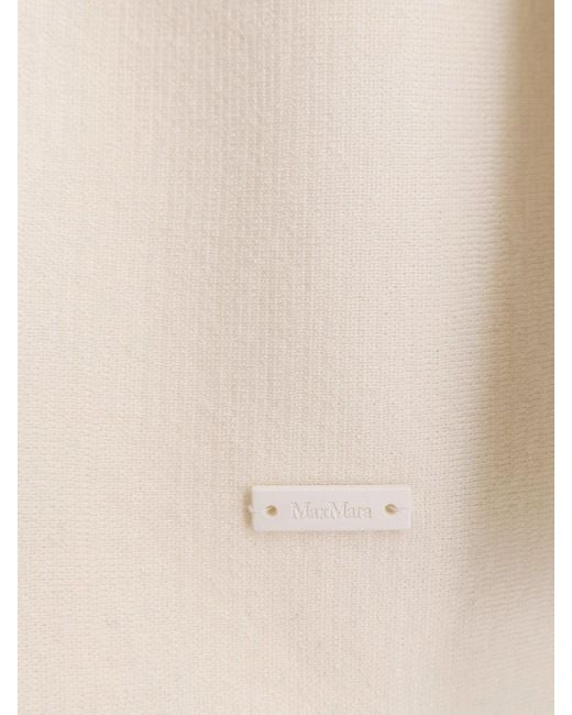 Max Mara Natural Aster Virgin Wool Cardigan