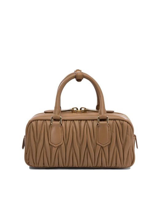 Miu Miu Brown "Arcadie" Small Handbag