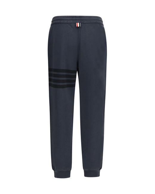 Thom Browne Blue Loopback 4-Bar Track Pants Charcoal for men
