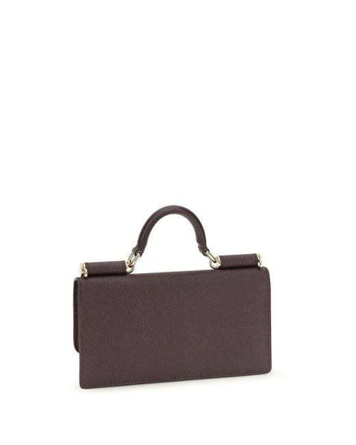 Dolce & Gabbana Purple Dolce & Gabbana Micro Sicily Shoulder Bag