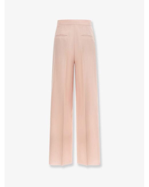 Max Mara White Mxmgirone Virgin Wool, Silk And Mohair Trousers