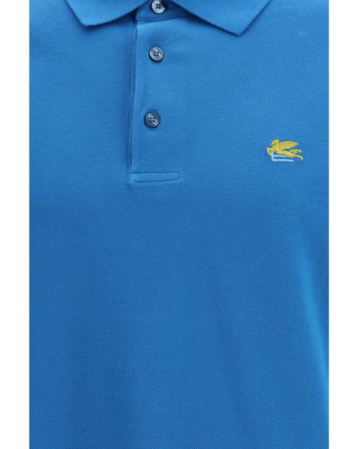 Etro Blue Roma Polo Shirt for men