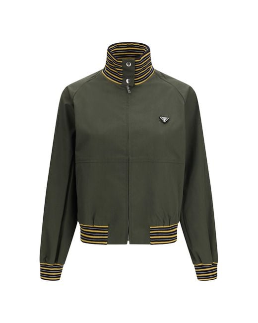 Prada Green Technical Canvas Blouson