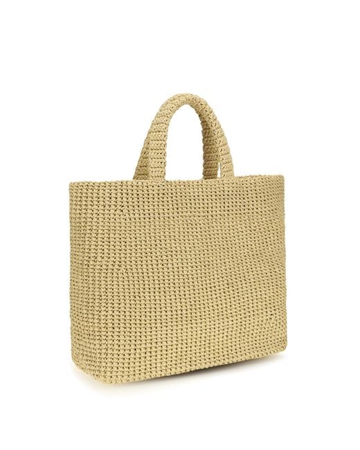 Prada Metallic Raffia Tote Bag