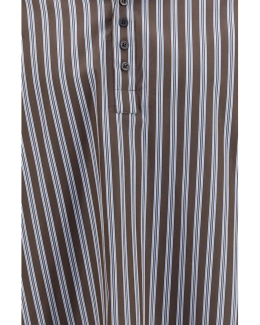Dries Van Noten Gray Striped Shirt for men