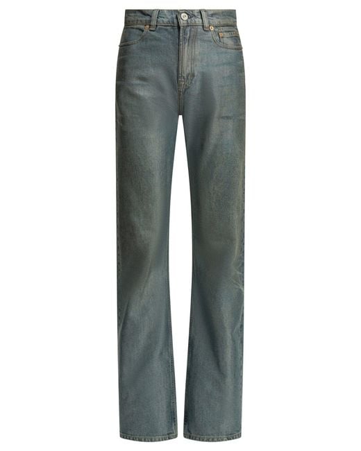 Our Legacy Gray Wata Cut Organic Cotton Polyester Straight Leg Jeans for men