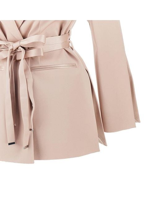 Pinko Pink Satin Jacket With Belt