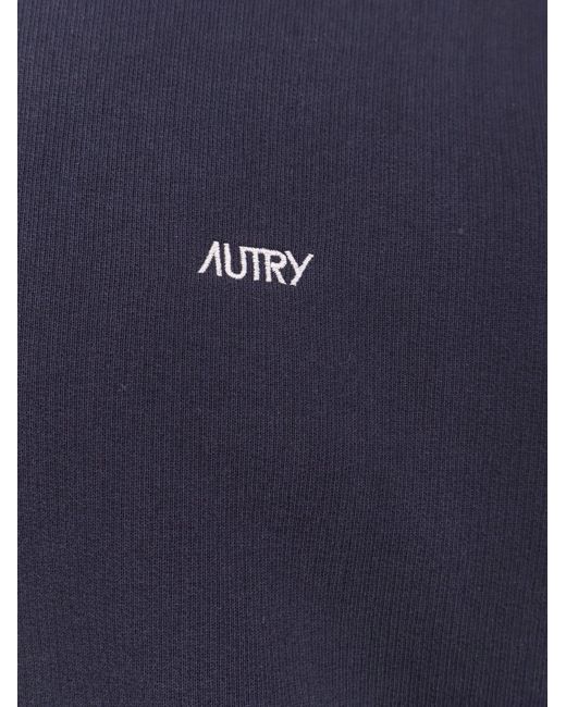 Autry Blue Cotton Sweatshirt for men