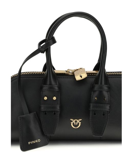 Pinko Black Escape Baguette Handbag Nero-Antique