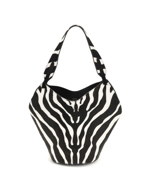 Khaite Black Lotus Shoulder Bag