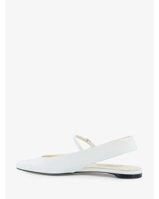 Totême White Leather Ballet Flats